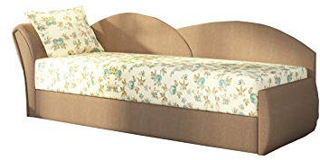 Sofa mit Schlaffunktion und Bettkasten, Couch für Wohnzimmer, Schlafsofa Federkern Sofagarnitur Polstersofa Wohnlandschaft mit Bettfunktion - ARGEA (Beige +Blumen (Rose 14+Alova 66), Sofa Links)