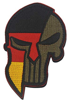 Bundesflagge Deutschland Nationalflagge Deutschland Nationalpatch Punisher bestickt Spartan Taktische Morale Rucksack Badges Armband Emblem Aufnäher Airsoft Aufkleber mit Klettverschluss