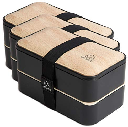 Umami Bento Box Adult Lunch Box with Utensils, All-in-One Meal Prep Compartment Lunch Box Containers for Men/Women, Leak Proof Bento Box, Lunch Organizer