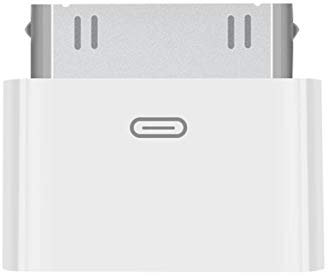 Lightning to 30 Pin Adapter Charging Sync Connector 8 Pin Female to 30 Pin Male Adapter Adapter for Select iPhone, iPad and iPod Models (White)