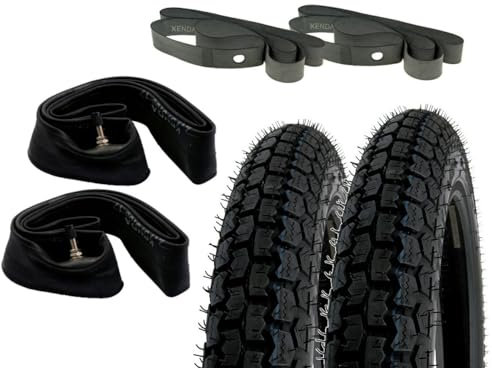2EXTREME 2X Kenda K254 Reifen 2,75x17 Zündapp Hercules Schlauch Felgenband 17 Zoll Sachs