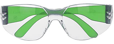 BISON LIFE Schutzbrille mit klaren Gläsern, Grün, 144 Paar, Schutzbrille, Polycarbonat, stoßfeste Gläser