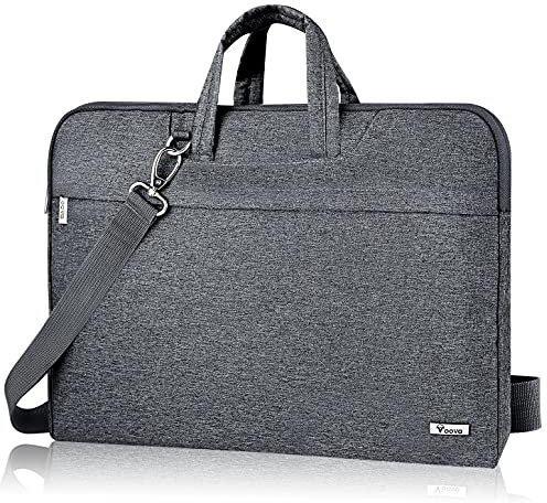 Voova Laptop Bag Carry Case 13 13.3 14 Inch with shoulder Strap,Waterproof Computer Sleeve Cover for Macbook Air 13 M1/M2,MacBook Pro 13/14,13.5” Surface Laptop 3/4, Chromebook 14,Grey