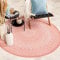 FRAAI In- & Outdoor Teppich Rund - Summer Azteca Rosa Ø 120cm - Wetterfest - Polypropylen - Flachgewebe - Balkon, Garten/Terrasse - Terrasse - Rug