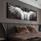 Schwarz-weiße Engelsflügel Leinwand Malerei Poster und Drucke Vintage Abstrakte Flügel Kunst Bilder für Wohnzimmer Dekor 70x210cm (28 x 83) Ungerahmt