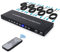 8 Port HDMI KVM Switch 4K 30Hz, USB HDMI Switch Selector 8 in 1 out with IR Remote Control & 8 Pcs 2-in-1 KVM Cables