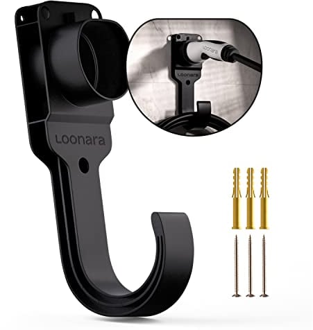 loonara Wallbox Kabelhalterung für Typ 2 Ladekabel – passende Ladekabel Halterung für EU-Standard EVs – Organizer Kabelhalter Wand - stabile Kabel Wandhalterung inkl. Montagezubehör