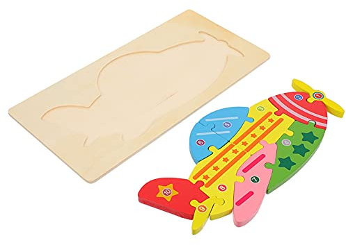 TOYANDONA Boys and Girls Educational Plaything 3D Puzzle Jigsaw Toy Made of Wood Improve Fine Motor Skills