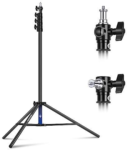NEEWER 3m Support de Lumière à Coussin d'air, Trépied Robuste en Métal avec Embout Réversible 1/4 à 3/8, Interface de Montage à 3 Voies&Boutons de Verrouillage en métal,Charge Max. 2,5kg