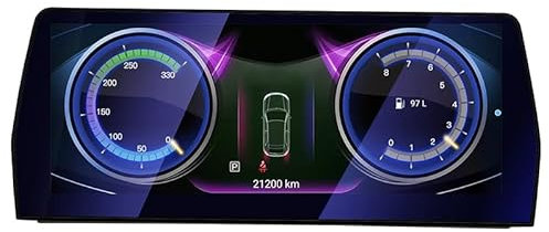 AneQu 12.3 Auto Stereo Android 12 para BMW 5 Series E60 2009-2012 Sistema CIC Octa-Core 8GB RAM 128GB ROM Sistema de navegación Multimedia para automóvil con Pantalla Azul antirreflectante Carplay