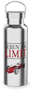 La Vida GmbH Unisex – Erwachsene Limit Thermoflasche, Silber, 500 ml