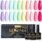 INPING UV Nagellack, 10 Farben Makrone Süss Süßigkeiten Gelnägel Rosa Lila Gel Nagellack Kit, UV Gel Nail Polish Soak Off LED Nagelkunst Maniküre Geschenke für Frauen DIY Salon