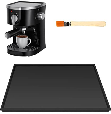 Kaffeevollautomat Silikon Unterlage Auslaufsichere Matte: Nizirioo 48x30cm Silikon Matte Unter Kaffeemaschine Matte für Kaffeemaschine Anti-rutsch Unterlage Kaffeevollautomat Barista Zubehör