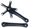LSRRYD Fahrrad Vierkant Kurbelgarnitur Klapprad Rennrad Aluminiumlegierung Links Rechts Kurbelarme 130BCD 165MM 5 Klauen Kurbel (Color : Black, Size : 165MM)
