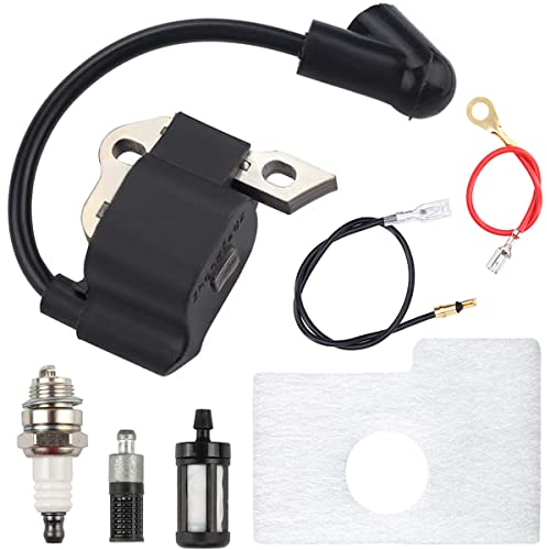 ZAMDOE Ignition Coil Spark Plug Air Filter Fuel Filter Kit for STIHL 017 018 MS170 MS180 MS180C MS170C Chainsaw, Replaces 1130-400-1302, 1130-124-0800