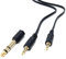 DRUT 20m. 3.5mm to 3.5mm Male Jack Audio Stereo AUX Cable With 6.35mm 1/4 inch Adapter Converter Gold Plated Connectors Lead (65ft, Black)