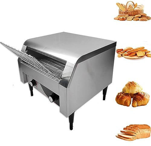 Commercial Conveyor Toaster 2200W - Stainless Steel Toaster Oven for Restaurant/buffets - 150/300/450 Slices/Hour - Ideal for Family Day, Camping - Reliable and Efficient