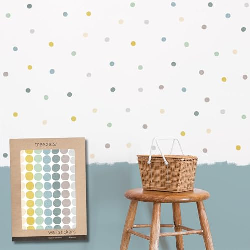 Pegatinas Pared Decorativas | Vinilo Adhesivo Pared Lunares a Lápiz | Efecto Papel Pintado | Cubre 6 m² | 280 piezas | TRESXICS (Azul)
