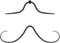 BodyAce 14G 16G Schnurrbart Septum Ring, 316L Chirurgenstahl Nasenringe für Männer Frauen, 2 Stück Gold Schwarz Weihnachten Schnurrbart Aufhänger Septum Piercing Schmuck, Edelstahl, Andere