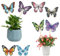burkfeeg Diamond Painting Schmetterling Deko Frühling Sets DIY Art 3D Erwachsene Kinder Für Garten Innen Und Außen Gartenstecker 8 Stücke