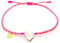 Bracelet Porte Bonheur Femme Bijoux Belle À Tomber, Bracelet Cœur Plaqué Or, Bijoux Trèfle à Quatre Feuilles Pour Femme, Fin Bracelet Bresilien Tresse, Création Française (Rose fluo, plaqué or)