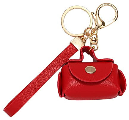 Mini porte-clés porte-monnaie, mini portefeuille, mini sac à dos, petits portefeuilles, sacs à langer, pendentif de sac à main pour femme (rouge)