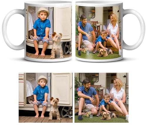 Panther Print Personalised Custom Photo Mug - Add Your Own Image, Text, Logo - Customisable 11oz Coffee Cup, Gift for Birthdays, Holidays, Weddings - Durable Ceramic, Dishwasher & Microwave Safe
