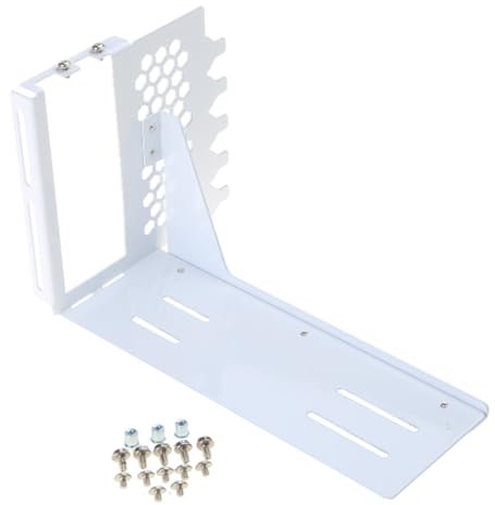 alloneslife SXJ B Grafikkartenhalterung, vertikale GPU-Halterung, Metall, Schwarz / Weiß