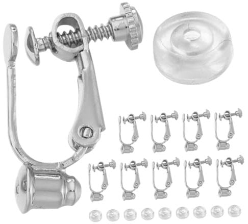 Gogogmee Silicone Alloy Ear Clip Converter Set Convert Pierced Earrings to Clip Earrings