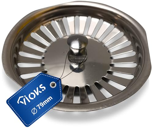 VIOKS Sink Accessory Drain Valve Insert 79 mm Diameter Metal Sink Strainer