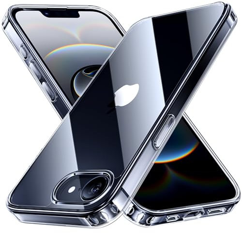 NIMASO Coque pour iPhone 16e (6,1 Pouces) Non-Jaunissement Antichoc Coins Air-Guard Anti-Rayures, Transparent