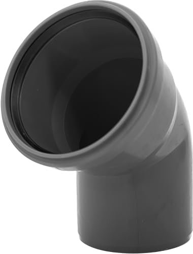 HT Bogen DN 75/15° Grau PP Kunststoff | mit Dichtung | Gummidichtung | Abwasser Installation | Kanalrohrsystem | komplettes HT-System