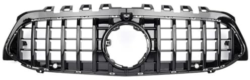 SPLACK Kühlergrill Für Mercedes Für Benz Für W177 2019 2020 2021 2022 A35 Stil Auto Frontschürze Panamericana Für GTR Grille Racing Grille Amg GT Grill Kühlergrill Sportgrill(Schwarz)