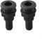 2 Pieces Boat Thru Hull Fitting Marine Through Hull Connector 3/4 1 5/8 ABS Plastic Black Water Outlet For Vessel Plumbing(3/4IN)