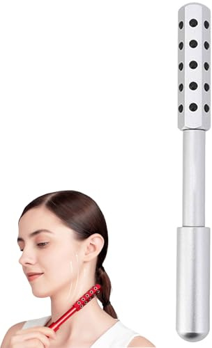 Radiance Roller-Uplift Massage-Roller, erhebender Gesichtsmassageroller, Gesichtsroller, Massageroller, Hautpflegerolle zum Anheben der Hautpflege (Silber)