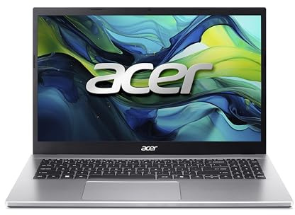 Acer Aspire Go 15 (AG15-42P-R6JZ) Laptop, 15,6 FHD IPS Display, AMD Ryzen 7 5825U, 32 GB RAM, 1 TB SSD, AMD Radeon Grafik, Windows 11, QWERTY Tastatur, Silber