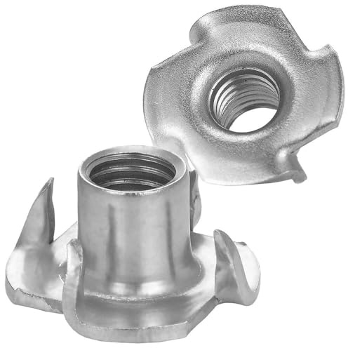 5 Stück Einschlagmuttern M6 Edelstahl A2 Einpressmuttern mit 4 Einschlagspitzen WIBTEC®