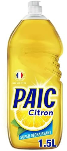 PAIC Liquide vaisselle super dégraissant au citron 1,5 L
