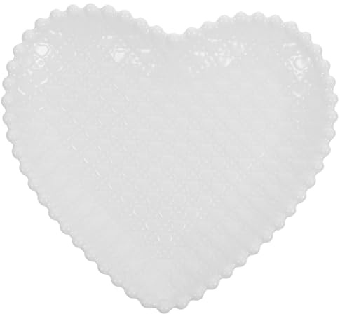 Abaodam Assiette Plate en Céramique Forme Cœur pour Fruits et Desserts, Vaisselle Design pour Occasions Spéciales à Domicile Réutilisable