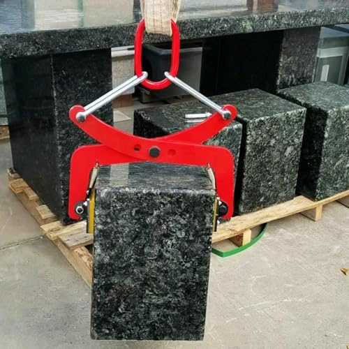 Tong Clamps Granite Lifting Clamp Heavy Duty Steel Adjustable Stone Scissor Lifting Clamps for Granite Stone Concrete Blocks Lifter(8in)