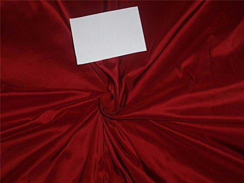 100% Pure Seide Taft Stoff rot Wein 137,2 cm wide-40 mm Gewicht taf269