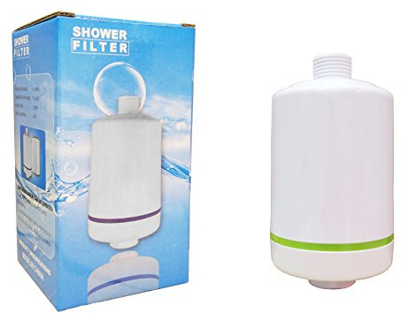 Carbon & KDF Shower Filter by Finerfilters in White - Great for Sensitive Skin, Reduces Chemical Harshness & Hardness of Shower Water