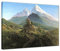 Bilderdepot24 Bild auf Leinwand | Caspar David Friedrich Der Watzmann in 80x60 cm als Wandbild | Wand-deko Dekoration Wohnung alte Meister | NEU-180201-80x60-dw