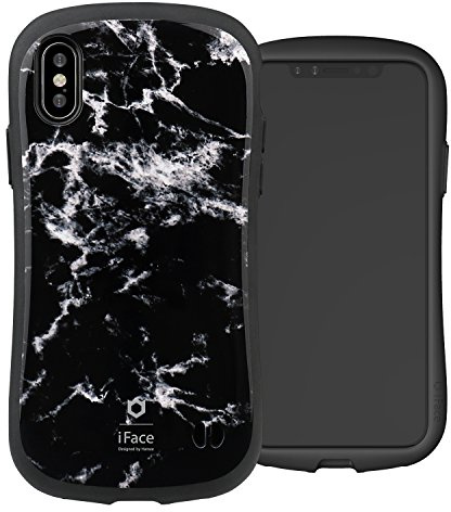 iFace First Class Marble Series per iPhone X/XS - Custodia Protettiva [Guscio Rigido + Paraurti] Antiurto per Telefono [Sottoposta a Test di Caduta] Case iPhone X/XS – Nero Marmorizzata