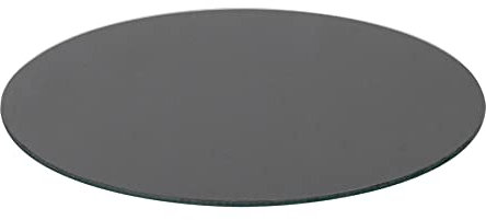 Harbour Housewares Glass Chopping Board - 30cm - Black - Pack of 1 - Round Placemat Dining Place Mats Cutting Mat Worktop Saver for Kitchen Cooking, Baking, Vegetable Preparation