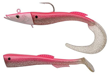 Berkley PowerBait Power Sandeel - Salzwasser Angelköder, 40g | 15cm, Metallic Pink