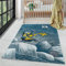 Carpettex Kinderteppich Pinguin-Iglu-Design Blau 160 x 230 cm - Kurzflor Teppich Kinderzimmer für Mädchen und Jungen Pflegeleicht Weicher Flor - Spielteppich Babyteppich Gaming Teppich Babyzimmer