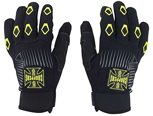 WCC West Coast Choppers Handschuhe Por Vida Black/Yellow-XXL