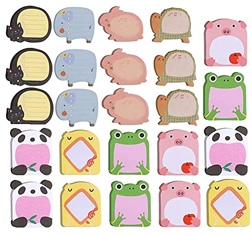24 Stück Pocket Notebook, Klein Notizbuch, Süße Sticky Notes, Selbstklebende Notizblöcke, Kleiner Notizblock, Mini Notizbuch für Um Listen zu Erstellen, Planen, Memos, Fun Mehrzweck Kinder Haftnotizen