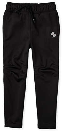 The Children's Place Boys' Sport Knit Performance Pants, Black, Medium